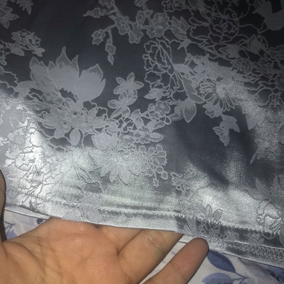 Blue satin printed cami dress SIZE MEDIUM - Picture 3 of 3